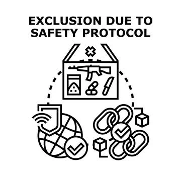 Exclusion due to safety protocol concept vector illustration Stock Illustration