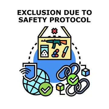 Exclusion due to safety protocol concept vector illustration Stock Illustration