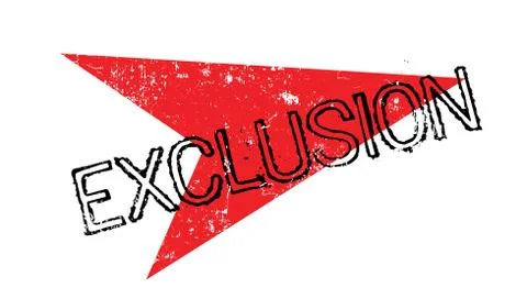 Exclusion rubber stamp Stock Illustration