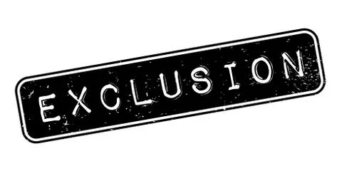 Exclusion rubber stamp Stock Illustration