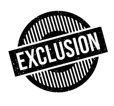 Exclusion rubber stamp Stock Illustration