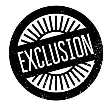 Exclusion rubber stamp Stock Illustration