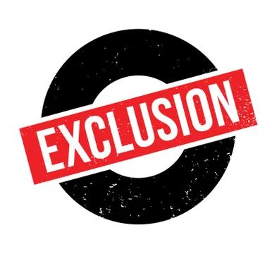 Exclusion rubber stamp Stock Illustration