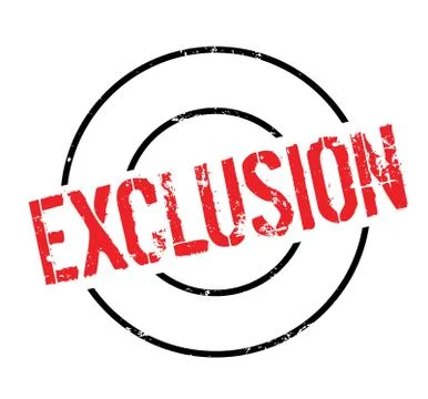 Exclusion rubber stamp Stock Illustration
