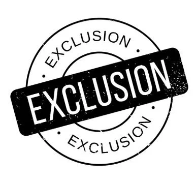 Exclusion rubber stamp Stock Illustration