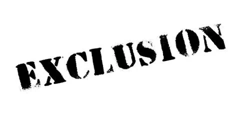 Exclusion rubber stamp Stock Illustration