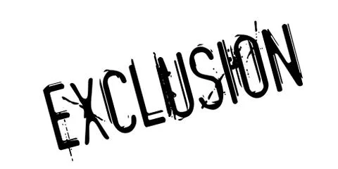 Exclusion rubber stamp Stock Illustration