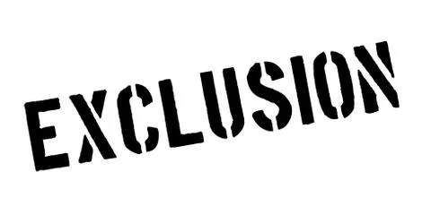 Exclusion rubber stamp Stock Illustration