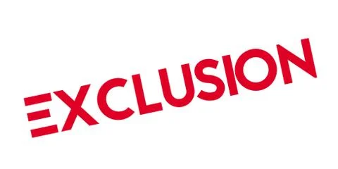 Exclusion rubber stamp Stock Illustration