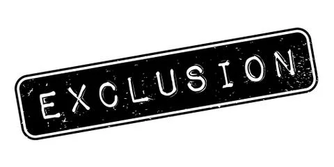 Exclusion rubber stamp Stock Illustration