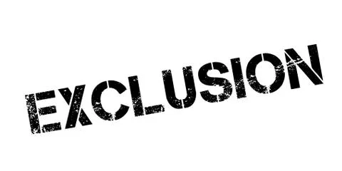 Exclusion rubber stamp Stock Illustration
