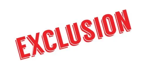 Exclusion rubber stamp Stock Illustration