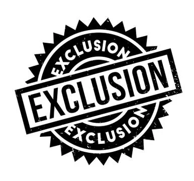 Exclusion rubber stamp Stock Illustration