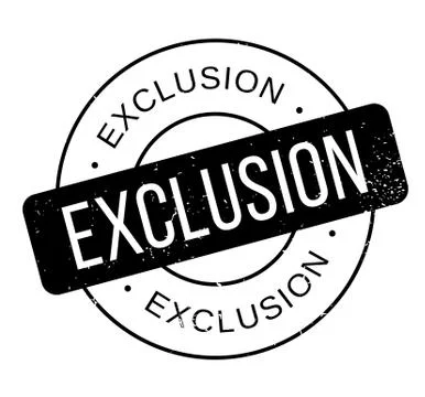 Exclusion rubber stamp Stock Illustration