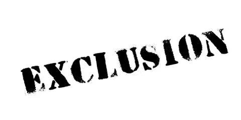 Exclusion rubber stamp Stock Illustration