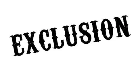 Exclusion rubber stamp Stock Illustration
