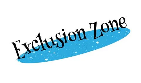 Exclusion Zone rubber stamp Stock Illustration