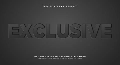 Exclusive 3d editable text effect template Stock Illustration