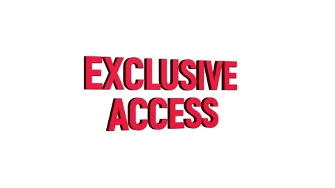 Exclusive access text 3D word rotation animation video effect for trailer title Stock Footage 313715642