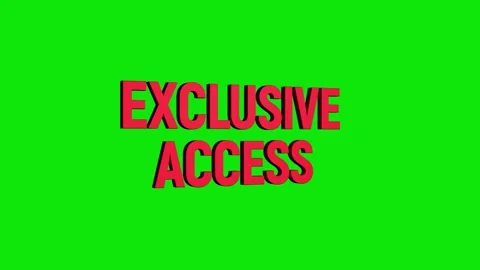 Exclusive access text 3D word rotation animation video effect for trailer title Stock Footage 313715654