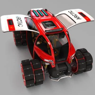 Exclusive design of a multi-purpose off-road cross-country vehicle for use in Stock Illustration