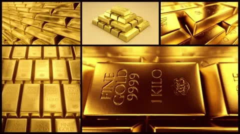 Exclusive gold bars Stock Footage 21580793