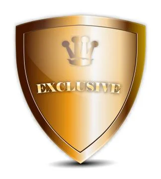 Exclusive golden shield Stock Illustration