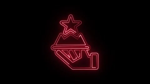 Exclusive Icon Isolated on Black Background, Premium Access Neon Line Anima.. Stock Footage 323942932