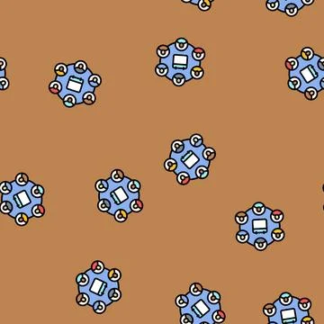 Exclusive industry networking event vector seamless pattern Illustrazione stock