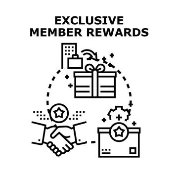 Exclusive member rewards program concept illustration Stock Illustration