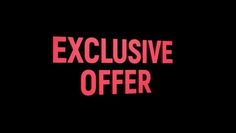 Exclusive offer 3D text looped animation word on super discount offer Stock Footage 313657212