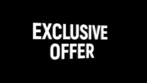 Exclusive offer 3D text looped animation word on super discount offer Stock Footage 313657247