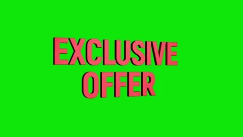 Exclusive offer 3D text looped animation word on super discount offer Stock Footage 313657249