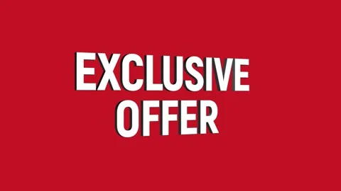 Exclusive offer 3D text looped animation word on super discount offer Stock Footage 313657264