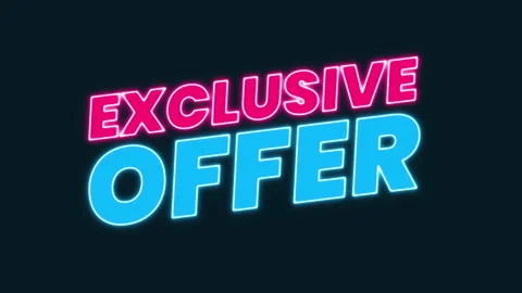 Exclusive offer neon text motion animation,two colors. Stock Footage 259837197
