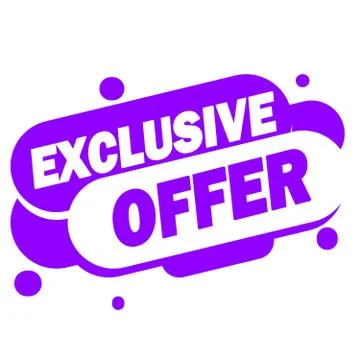 EXCLUSIVE OFFER - PROMOTION LABEL - ADVERTISEMENT Stock Illustration