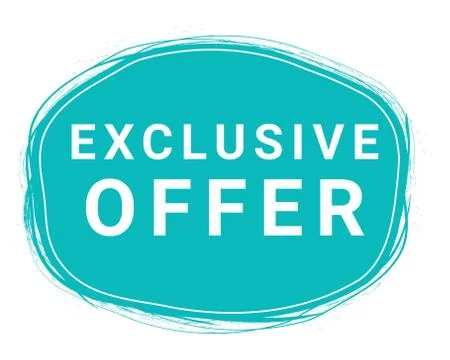 Exclusive Offer, Speech Bubble Banner, Element Design Template, App Icon, Vector Stock Illustration