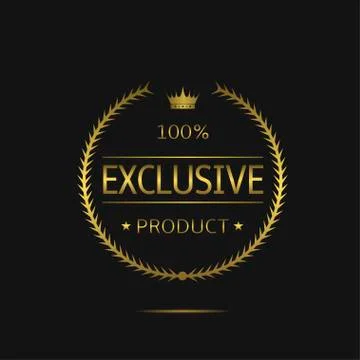 Exclusive product label Stock Illustration