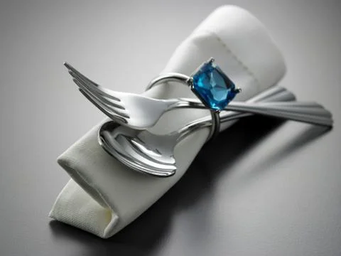 Exclusive propose dinner Stock-Fotos