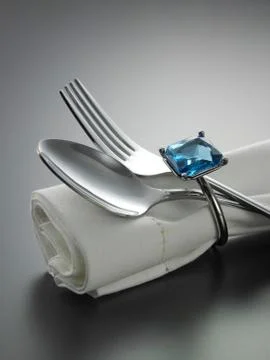 Exclusive propose dinner Stock Photos