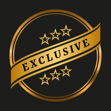 Exclusive quality label Stock Illustration