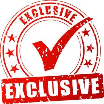 Exclusive red stamp Stock Illustration