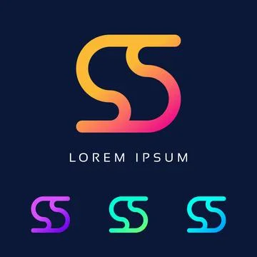 Exclusive shape and good looking colorful logo of letter s letter. Stock Illustration