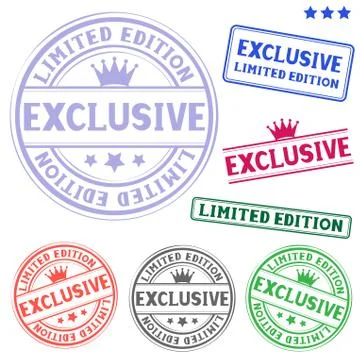 Exclusive stamp Stock Illustration