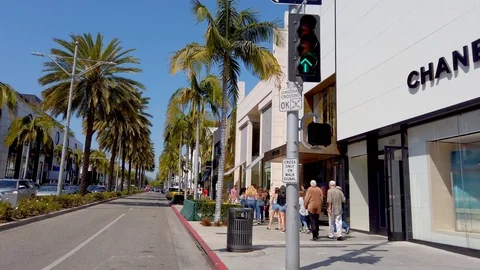 Chanel - Exclusive shops at Rodeo Drive , Stock Video