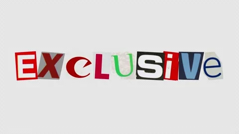Exclusive text graphic paper cut Stop Motion, magazine collage, ransom note.. Stock Footage 336735813
