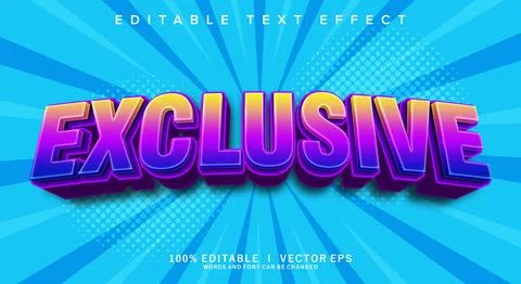 Exclusive vector text effect with modern style design Stock Illustration