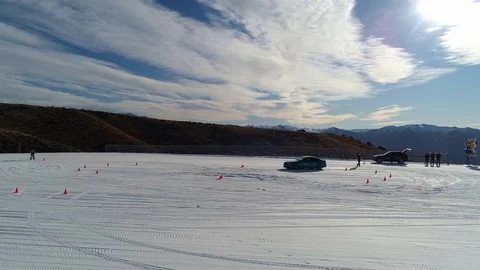 Exclusive Vehicle Testing Field. Car Engine Wheels and Tyres Professional Video stock 112646088