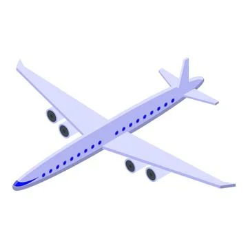 Excursion airplane icon, isometric style Stock Illustration