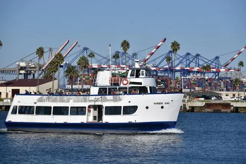 Excursion boat in the LA Harbor Stock Photos